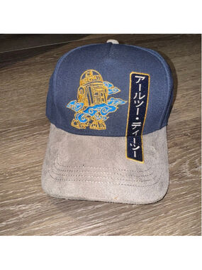Star Wars Blue Gray R2-D2 Embroidered Baseball Cap One Size